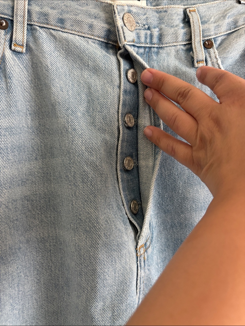 Agolde 90’s Denim Jeans Light Wash Size 32 Crop Mid Rise Loose Straight Leg Jean - Picture 6 of 9